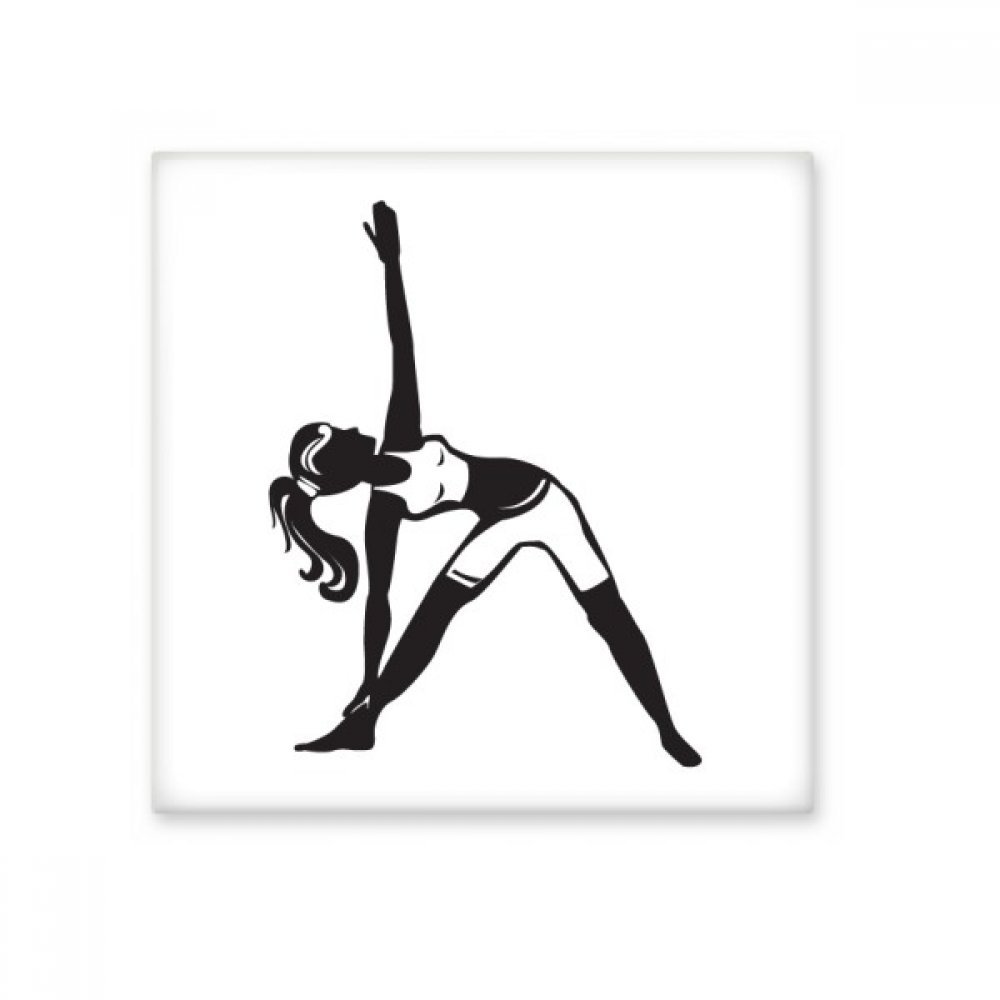 Carreau de Céramique Silhouette Yoga pour Crédence Cuisine Haute Qualité