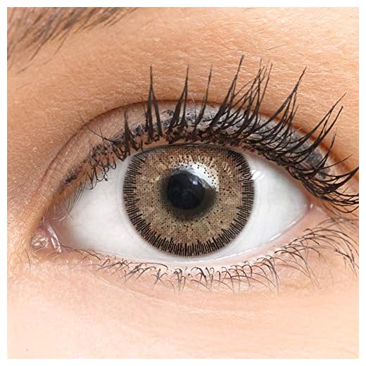 Glamlens lentilles de couleur marron naturelles colorées très haute opacité Viola Brown + étuis à lentilles de contact I 1 paire (2 pièces) I 90 Jours I sans correction I 0,00 Dioptries