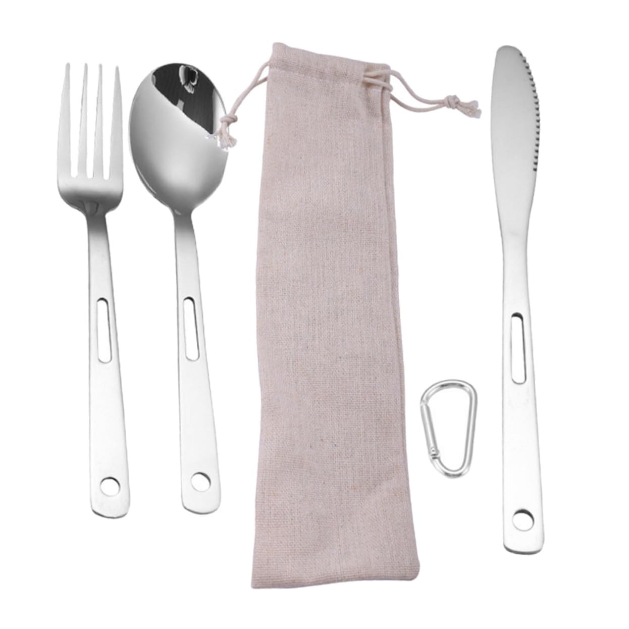 Cubiertos Portátiles de Acero Inoxidable para Camping Duraderas y Ligeras para Picnic Senderismo y Barbacoas al Aire Reutilizables y Fáciles de Limpiar
