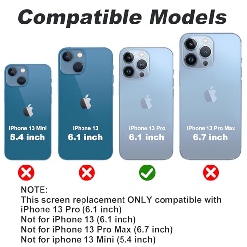 Écran pour iPhone 13 Pro tactile LCD True Tone affichage FHD de rechange - 2