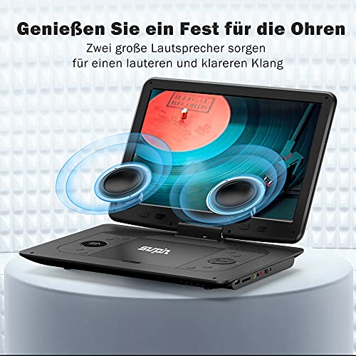 16.9'' Tragbarer DVD Player mit 14.1'' HD Großbildschirm, Kinder DVD Player, Einzigartiges Extra Button Design, Tragbar… - Image 4