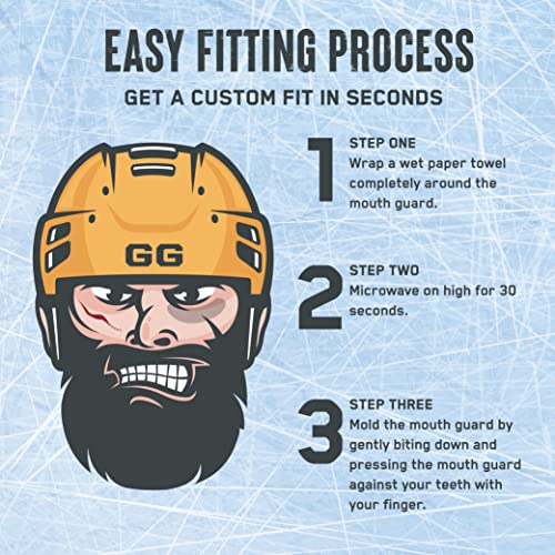 Goon Guard Athletic Mouth Guard, 2X Impact Absorption, Adult, Black/Gold by GAME ON - Image 5