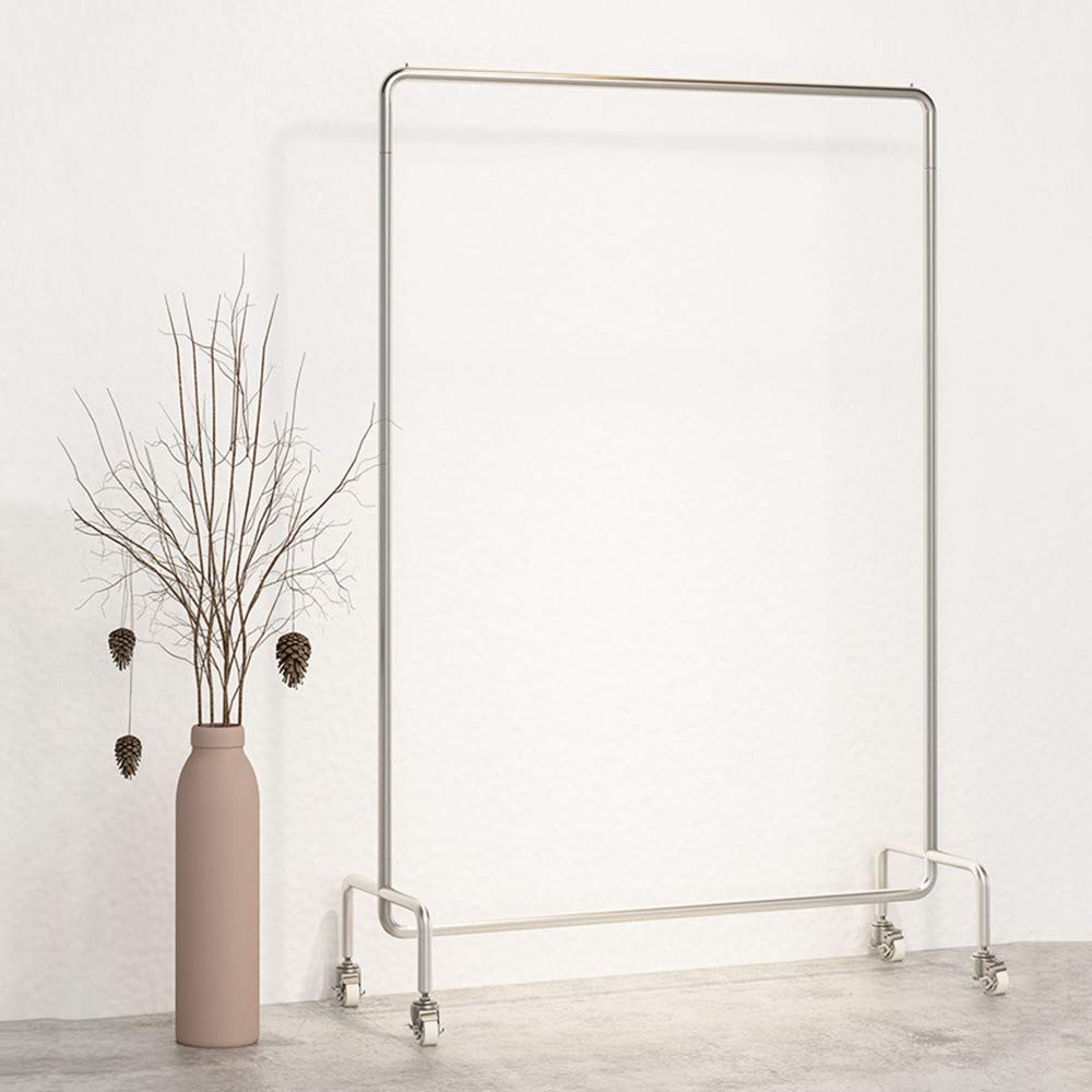 Heavy-Duty Clothes Rail Movable Metal Clothing Display Rack Universal Wheels can be Locked Maximum Load 100kg Stable Base