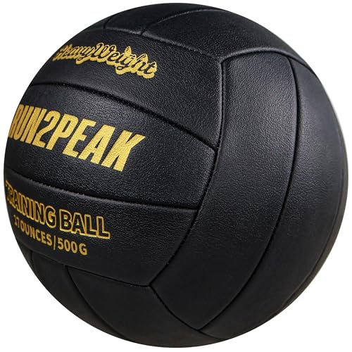 Image of RUN2PEAK Heavy Weight Volleyball Ball Official Size 5 Setter Training Volleyballs PU Practice Volley Balls for Indoor Rebounder Equipment Setters Weighted Volleyball Setting Trainer