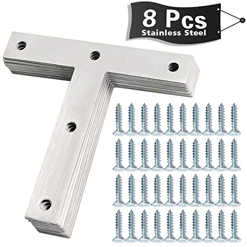 Alise Stainless Steel"T" Flat Shape Repair Mending Plate Joining Bracket Support Brace 120mm