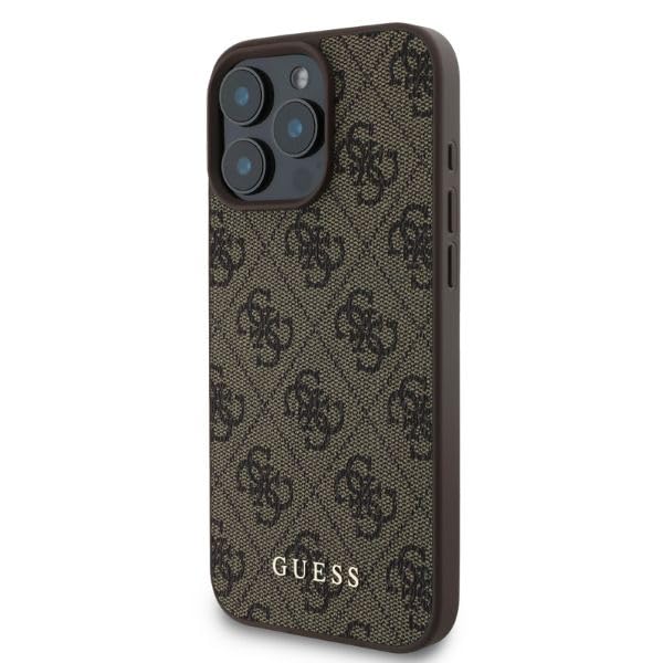 Coque rigide iPhone 16 Pro Guess Marron housse de protection chic - 2