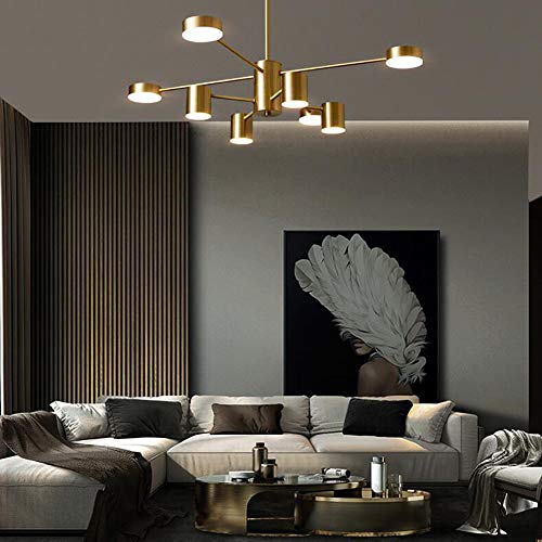 Lustre LED full copper molecular polyvalent pour chambre et dressing moderne - 6