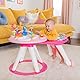 Bright Starts, Around We Go Tropic Coral 2-in-1 Spielstation & Lauflernwagen, Spieletisch mit Lichtern & Musik, 10 Aktivität Spielzeug, motorische Entwicklung, rosa, ab 6 Monaten