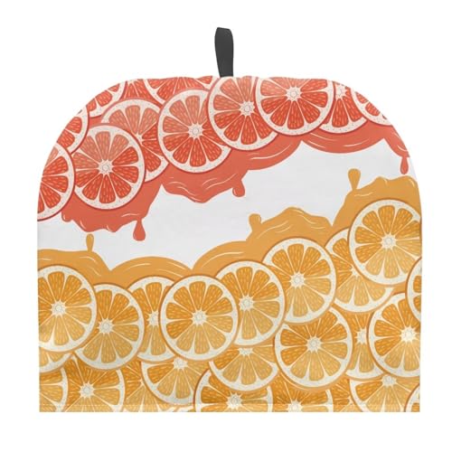 ASQVTIFE Teapot with Warmer Red Teapot Cozy Tea Cozies Double Insulated Keep Tea Warm Tea Pot Cozies Teapot Dust-Proof Cover Orange Tea Cup Insulation Pad Tea Pot Accessories Tea Cosy for Teapot