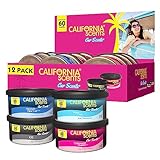 What You'll Get - 12 pack of Assorted California Scents Air Freshener cans (6 Coronado Cherry, 2 Ice, 2 Newport New Car & 2 Fresh Linen) Long-Lasting Car Fragrance - Air fresheners release immediate scent to quickly freshen your space for up to 60 da...