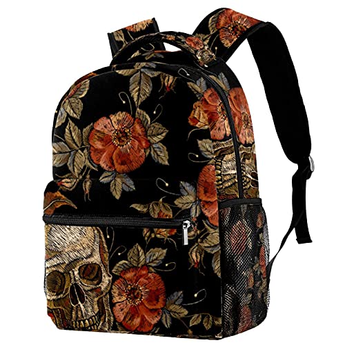 Sac à dos voyage broderie Sugar Skull pour les sorties loisirs des jeunes