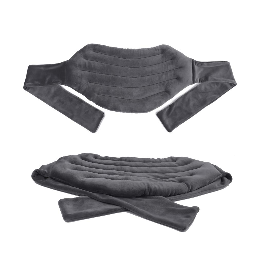 Coussin chauffant dos, Bouillotte micro-onde, coussin chauffant cervicales aux Graines de Lin, ceinture lombaire chauffante, 50 cm x 23 cm