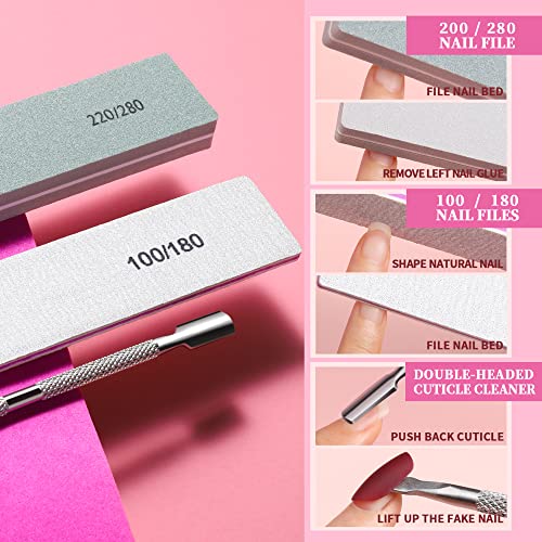 Short Matte Press On Nails, 360Pcs Fit Nicely & Natural Press On Nails Short Square, Lightweight Fake Nails Press On False Nail Full Cover, Leobro Stick Glue On Nails For Women, 15 Colors, 12 Sizes #TOP6