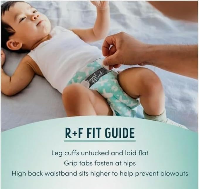 Rascal + Friends New~Born Premium Diapers, 96 Count, 1 Pack (Packaging May Vary)