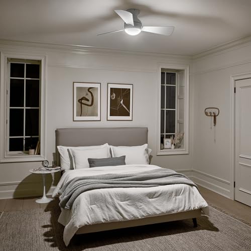 Kichler 330151MWH 44 Inch Sola Ceiling Fan LED, 3 Speed Wall Control Full Function, Matte White Finish with Matte White Blades by Kichler - Image 9