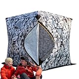 Generisch Isolierte Eisangelhütte, Eisangelzelt,Faltbare warme Dickeis-Angelhütte und Zelt | Wasserdichter, tragbarer Angelschutz mit Zwei Türen für Camping und Eisfischen