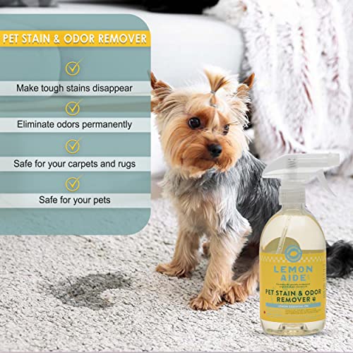 Lemon Aide High Performance Microfiber Cleaning Cloth & All-Natural Cleaning Products - Eco-Friendly Pet Care Bundle With Pure Lemon Essential Oil #TOP1