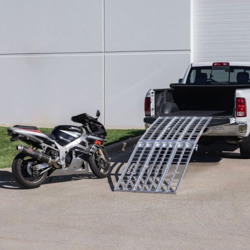 Image of Black Widow Aluminum Arched Folding Motorcycle Ramp, 1,500 lb, 9 Ft x38 in