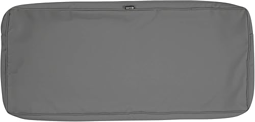 Classic Accessories Montlake - Funda de cojĂn para banca de patio, carbĂłn claro Classic Accessories Montlake - Funda de cojĂn para banca de patio, carbĂłn claro