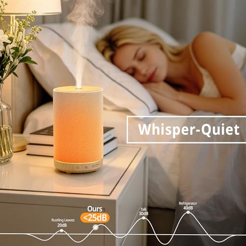 Difusor aromático eléctrico 150ml textura tela ultrasonido miniatura 4