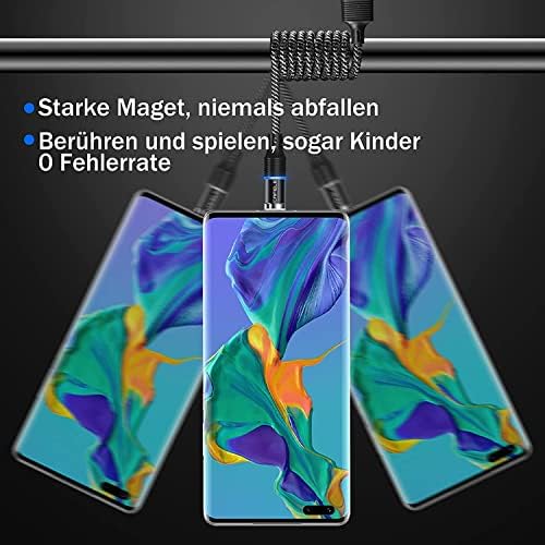 CAFELE Multi Magnetic Charging Cable[2Pack,1.2M], 3 in 1 Magnetic Charger Cable Fast Charging, Nylon Braided Magnetic Phone Charger with Type C, Micro USB, Phone Port for Phone 13 12 11 Samsung Galaxy