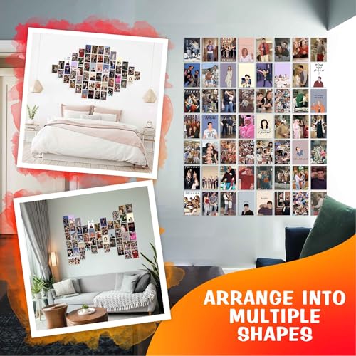 Image of CodersParadise Friends Inspired Wall Collage Kit - 54 Premium 4x6 Inch Aesthetic Posters for Bedroom, Dorm & Living Room Decor with Glue Dots Included