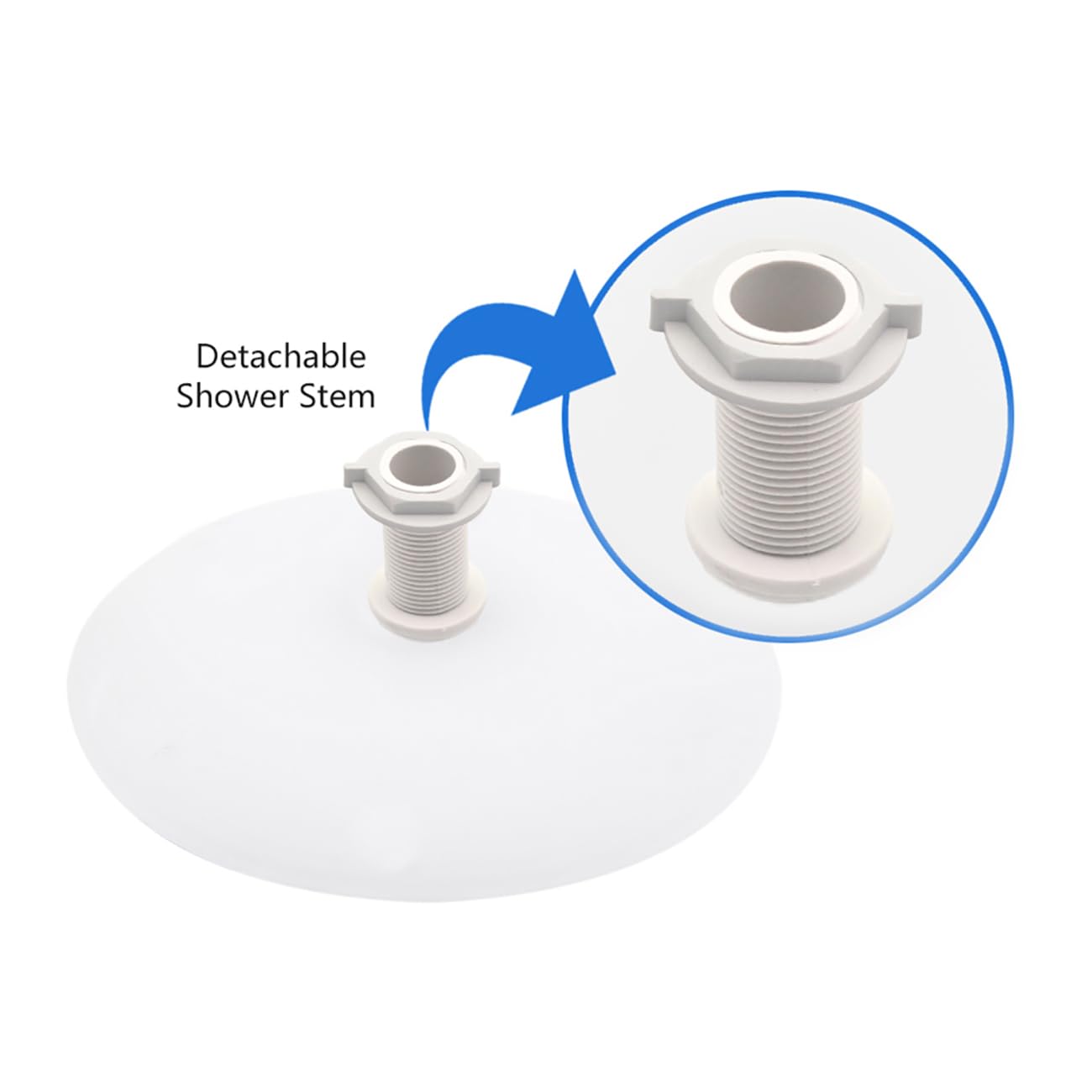 Soffione doccia a pioggia con design avvitato in gomma siliconica ABS rotonda da 19 cm, per cabina doccia a pioggia Rubinetti sul tetto della stanza Spruzzatori d'acqua