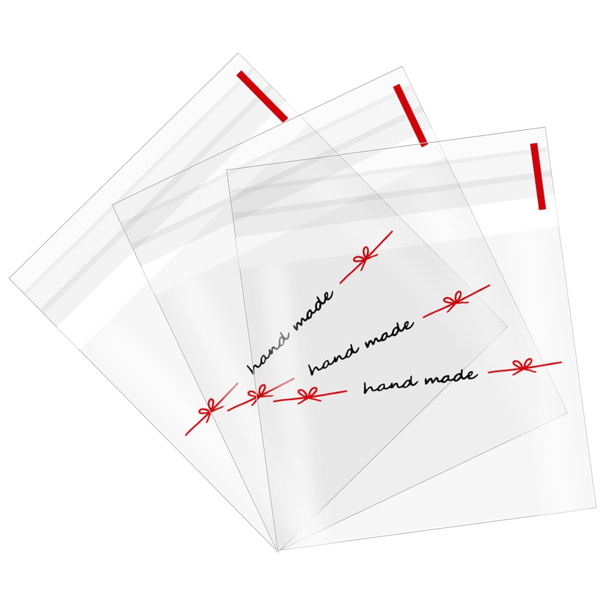 Luckious Self-Sealing Bags for Easy Packaging: 100 Pcs Wax Melt Packaging Bags with Adhesive Stickers