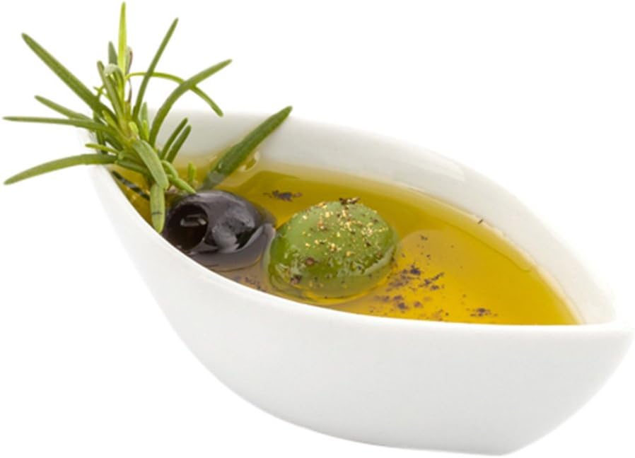 Restaurantware-2 Ounce Dipping Sauce Bowls, 10 Canoe Shape Dipping Sauce Dishes - Microwave-Safe, Oven-Safe, White Porcelain Small Dishes, Chip-Resistant, For Sauces Or Individual Portions