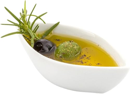 Restaurantware Cuencos para salsa de inmersión de 2 onzas, 10 platos de salsa en forma de canoa, aptos para microondas, aptos para horno, platos