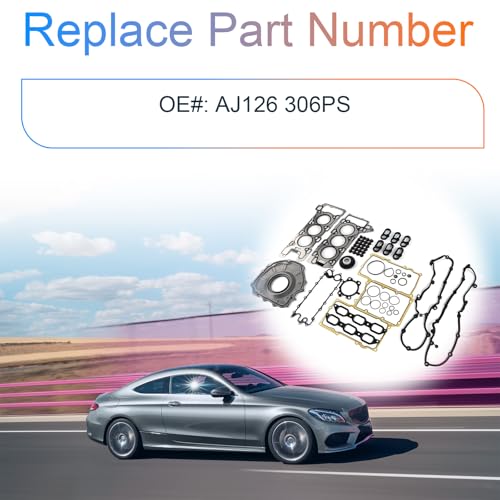 Image of AJ126 306PS Engine Cylinder Head Gasket Set Fits for Jaguar F-Pace 17-20 / XE 16-19 / XJ 14-19, 14-19 Land-Rover Discovery /Range Rover 3.0L V6 Replace OE AJ126 306PS