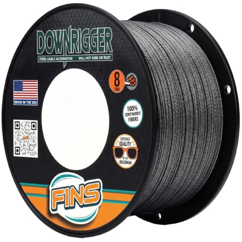 Image of FINS Downrigger Braided Fishing Line, Replaces Steel Cable, Made in USA