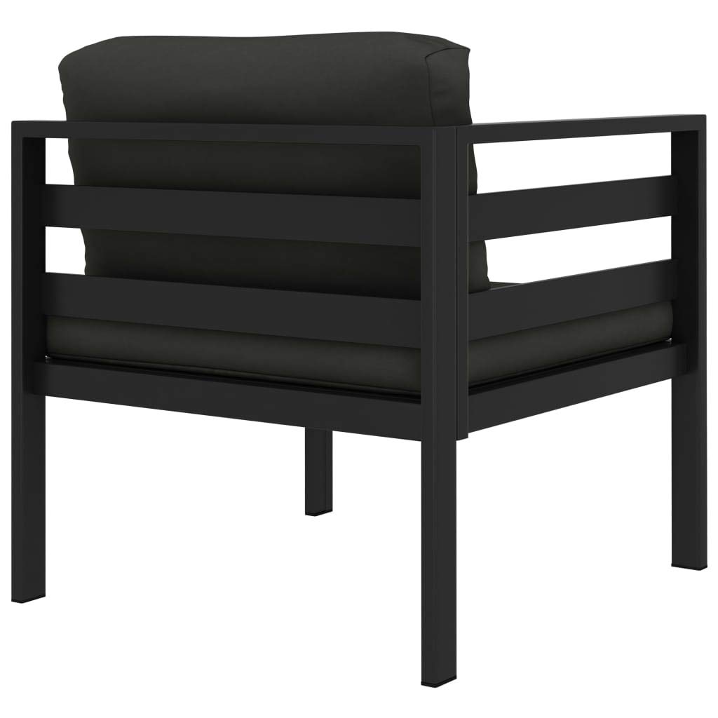 Juego de muebles de jardín modulares de aluminio, antracita, 8 sofás esquineros, incluye cojines de asiento y respaldo, muebles para terraza, porche y jardín