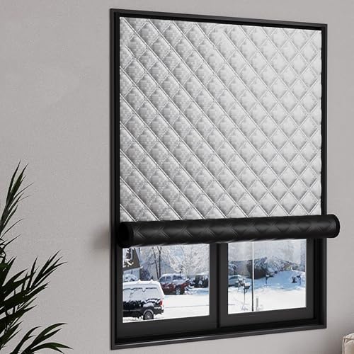 Preisvergleich Produktbild CMYAOYC Fenster Isolierung Gegen Kälte Winter-Fensterisolationsset, Wetterfeste Isolierfolie für Fenster Winterfest Machen, Wiederverwendbares Fensterisolationsset(W 140cm x H 180cm / 55" x 71")