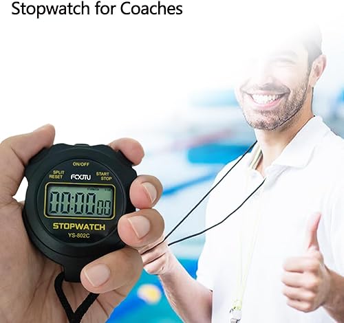 Miniatura 2 de FCXJTU Digital Simple Stopwatch Timer, No Bells, No Alarm, Simple Basic Operation, Silent, Clear Display, ONOff, Large Display for Swimming Running