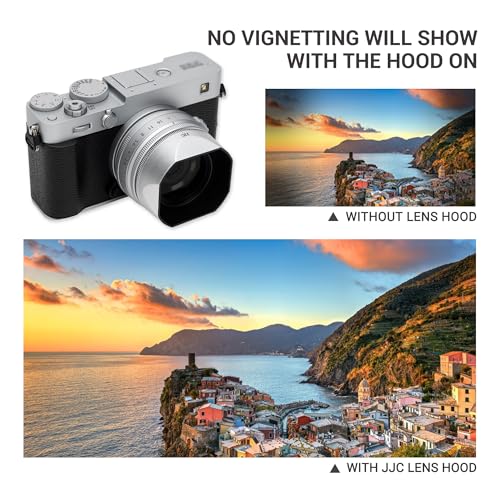 Capuchón magnético para lente JJC para Fujifilm XF 23mm f/2.8 y XF 27mm f/2.8, color plata, compatible con cámaras X-E5 y X-T30 III miniatura 6