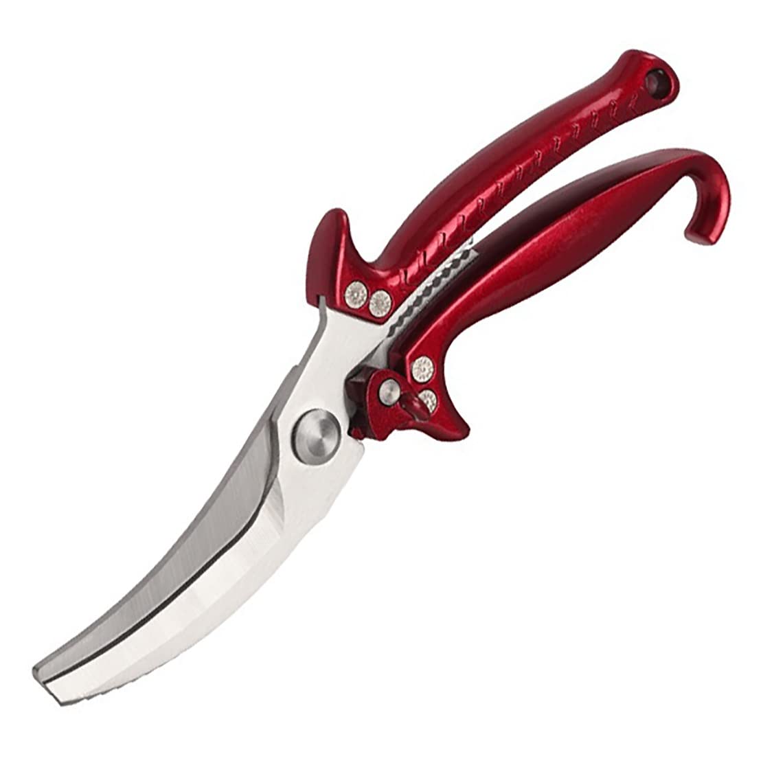 Mnuvxzaewf Red Scissors Multi-Functional Stainless Steel Strong Chicken Bone Scissors For Cutting Meat(Red Scissors)