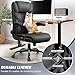 HeroSet Office Chair, Ergonomic Big and Tall Computer Desk Chairs, Executive Breathable Leather Chair with Adjustable Flip-up Armrests, Lumbar Support Swivel PC Chair with Rocking Function