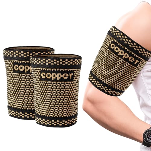 2 Stück Kupfer Oberarm Bandage Kompressionsmanschette,Oberarm Straffen Armmanschette, Männer und Frauen, Sport Oberarm ärmel Geeignet für Fitness, Läuft Postoperative Erholung, Lipödem, Lymphöd(XLS) 2 Stück Kupfer Oberarm Bandage Kompressionsmanschette,Oberarm Straffen Armmanschette, Männer und Frauen, Sport Oberarm ärmel Geeignet für Fitness, Läuft Postoperative Erholung, Lipödem, Lymphöd(XLS)