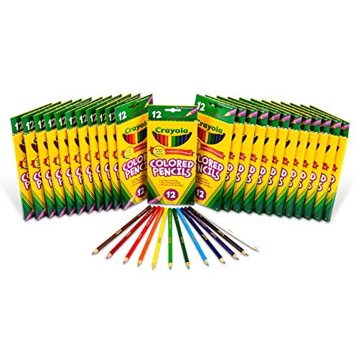 Crayola Bulk Colored Pencils, Pre-Sharpened, Bulk School Supplies For Teachers, 12 Assorted Colors, Pack Of 24 [Amazon Exclusive] #TOP2