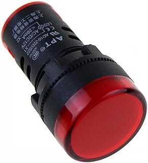 EAMOM 5PCS Indicator AD16-22DS 12V 24V 110V 220V Red/Green/Huang/Blue/White Indicator Lights (Color : Red, Size : 24V)