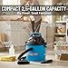 Channellock Wet/Dry Vacuum - Includes Nozzle & Crevice Tool, Portable, Corded Electric - 2.5 Gallon