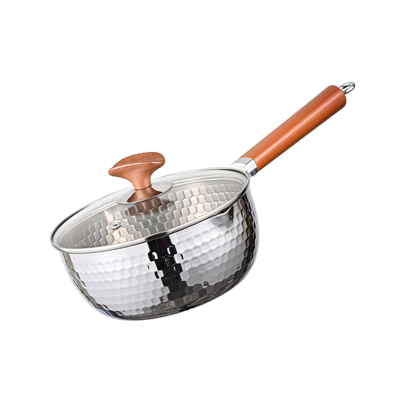 APGLSXY Saving 430 Stainless Steel Milk Pan with Thick Base Cookware Pots Suitable for Lower Electricity Usage in Homes Simple Cookware