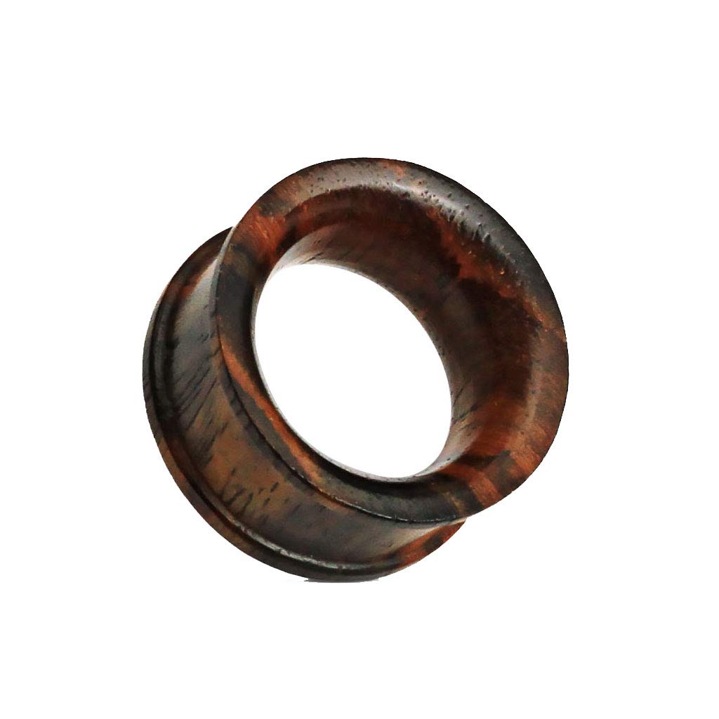 Tata Gisèle Plug Tunnel Bois Sono Naturel - Écarteur Oreille Double Évasé Concave - Plusieurs Tailles