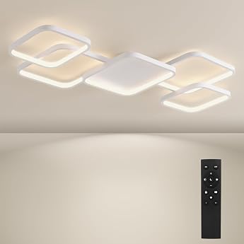 Bayht LED Ceiling Light 88 cm Dimmable with Remote Control White [Energy Class E]