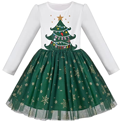 Vestido de Navidad para niña de 5 a 12 años con motivo de búho