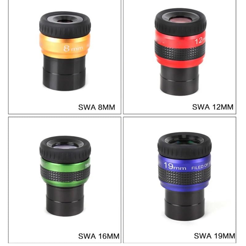 Ocular de 12mm acromático con súper gran angular de 70 grados para telescopio 5