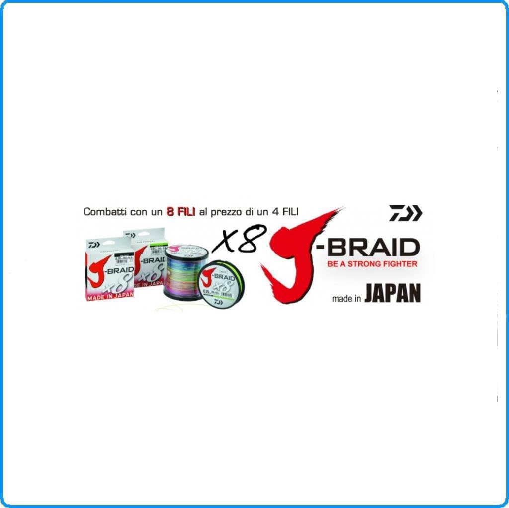 Daiwa J-Braid 8 Braid 300m Chartreuse Braided Fishing Line