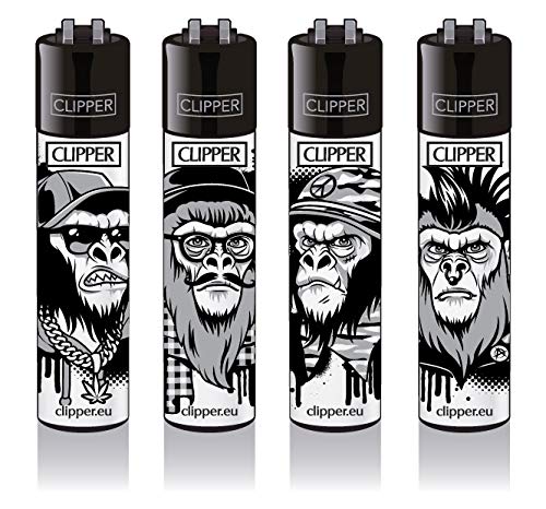 Clipper lighter, set of 4: (Monkeys)