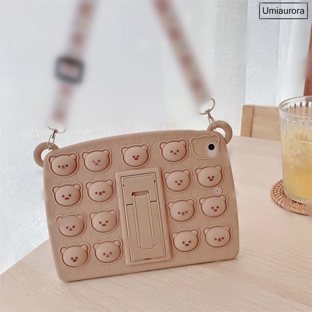 stand handle case Cartoon Silicone Stand Handle Case For Ipads Mini 6 9.7 Pro 11 7th 8th 9th Gen 10.2 2021 Air 1 2 3 4 5 10.9 Kids Protective Cover (PaoPao Bears Ipads 7 8th 9th 10.2)